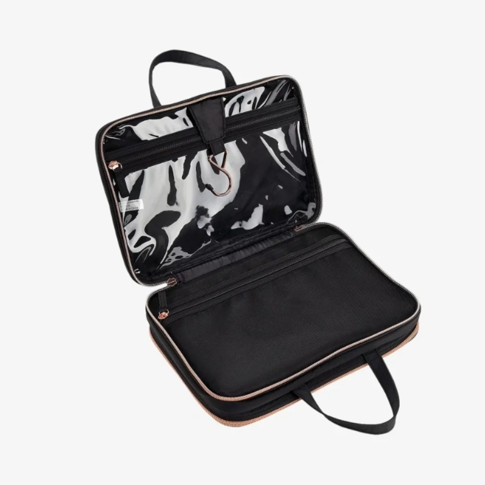 Brand New Clear/Black Travel Toiletry Bag